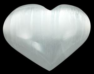 (image for) Small White Selenite Heart