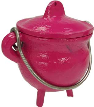 (image for) Plain cast iron cauldron w/ lid 2 3/4"