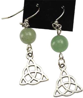 (image for) Green Aventurine Triquetra - Click Image to Close