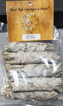 (image for) White Sage smudge 12pk 3 1/2" - Click Image to Close