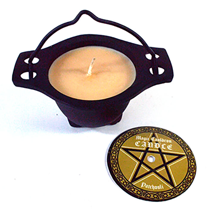 (image for) Patchouli candle in cauldron - Click Image to Close