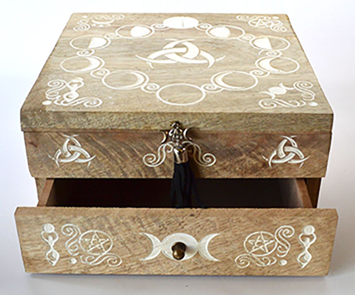 (image for) 8"x 8"x 4" Moon Phases box