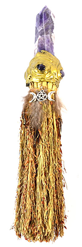 (image for) 10" Triple Moon Crystal broom