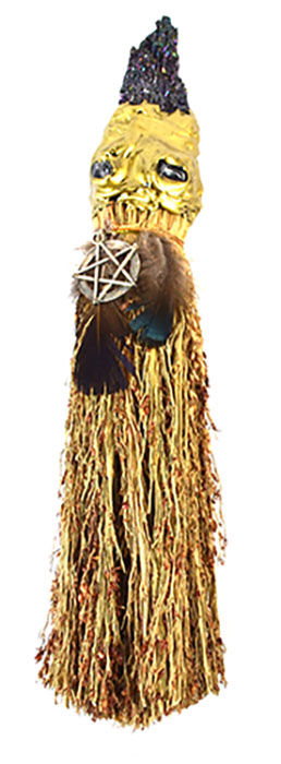 (image for) 10 1/2" Pentagram Crystal broom