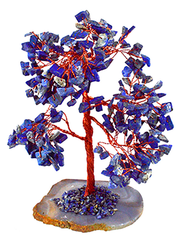 (image for) 8" Lapis gemstone tree - Click Image to Close