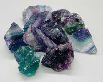 (image for) 1 lb Fluorite, Rainbow untumbled stones