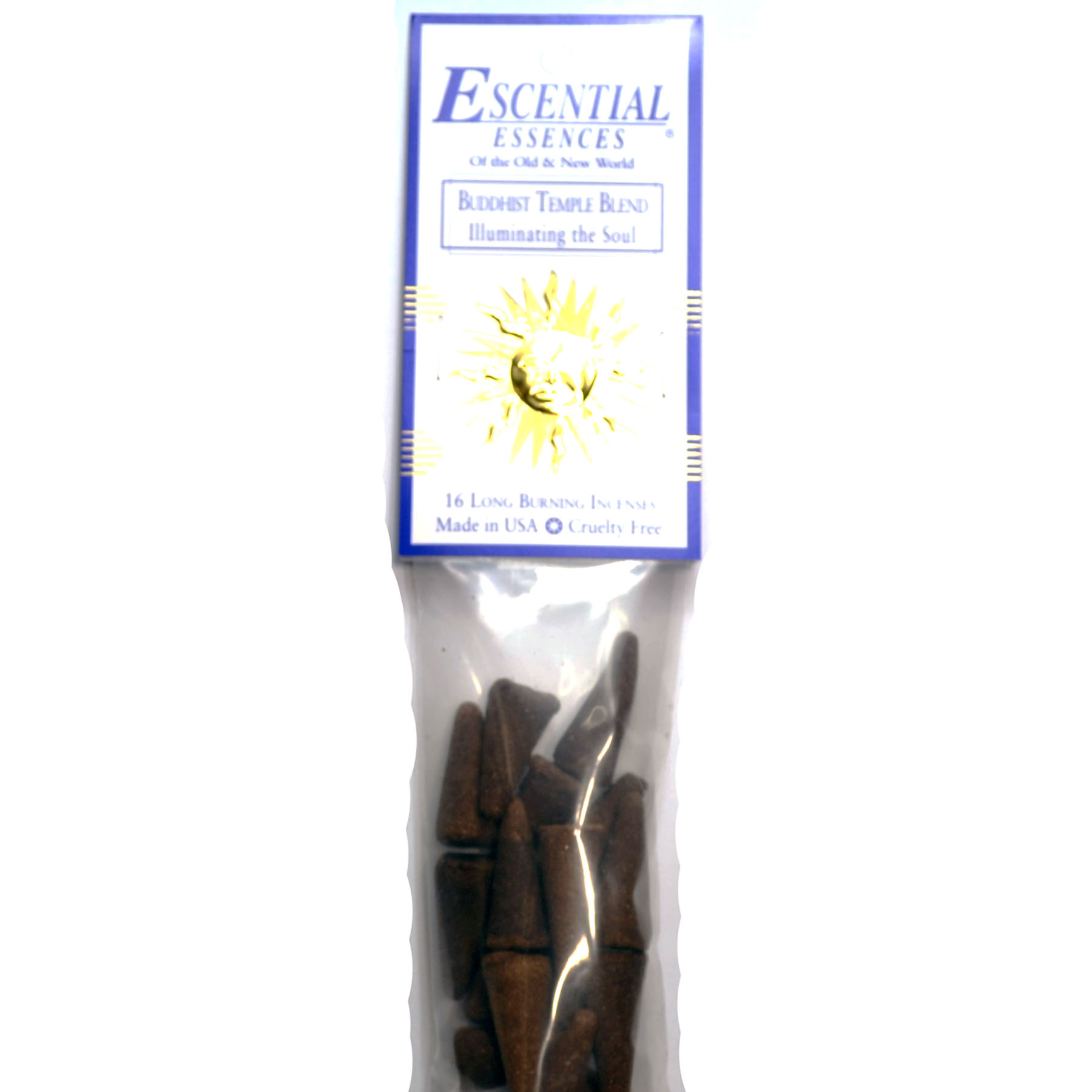 16/pk Buddhist escential essences incense cones (image for) 16/pk Buddhist escential essences incense cones
