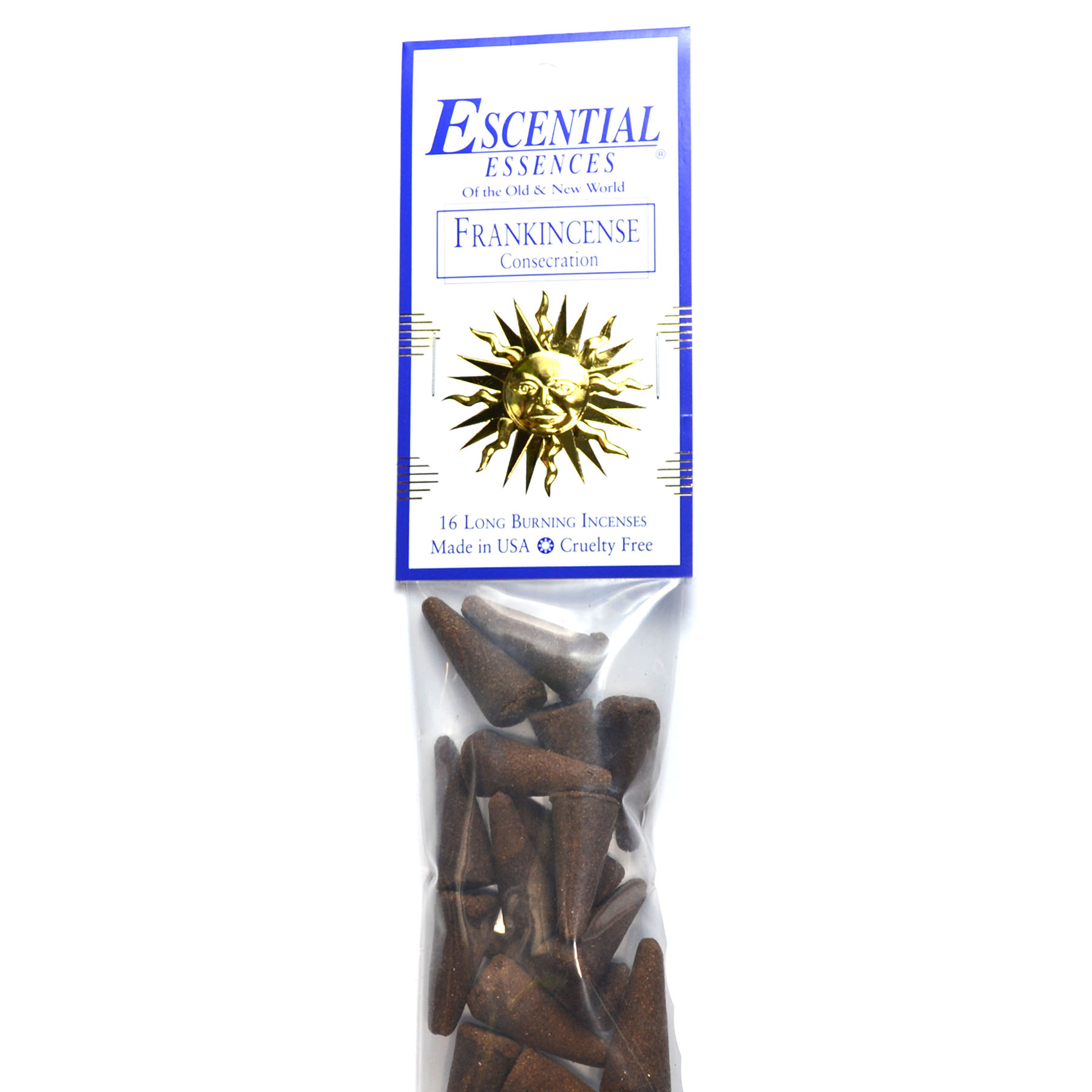 16/pk Frankincense escential essences incense cones (image for) 16/pk Frankincense escential essences incense cones