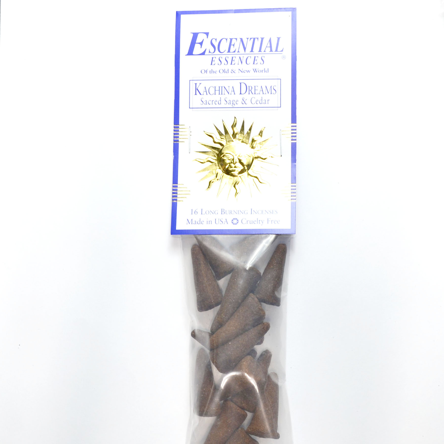16/pk Kachina Dreams escential essences incense cones (image for) 16/pk Kachina Dreams escential essences incense cones