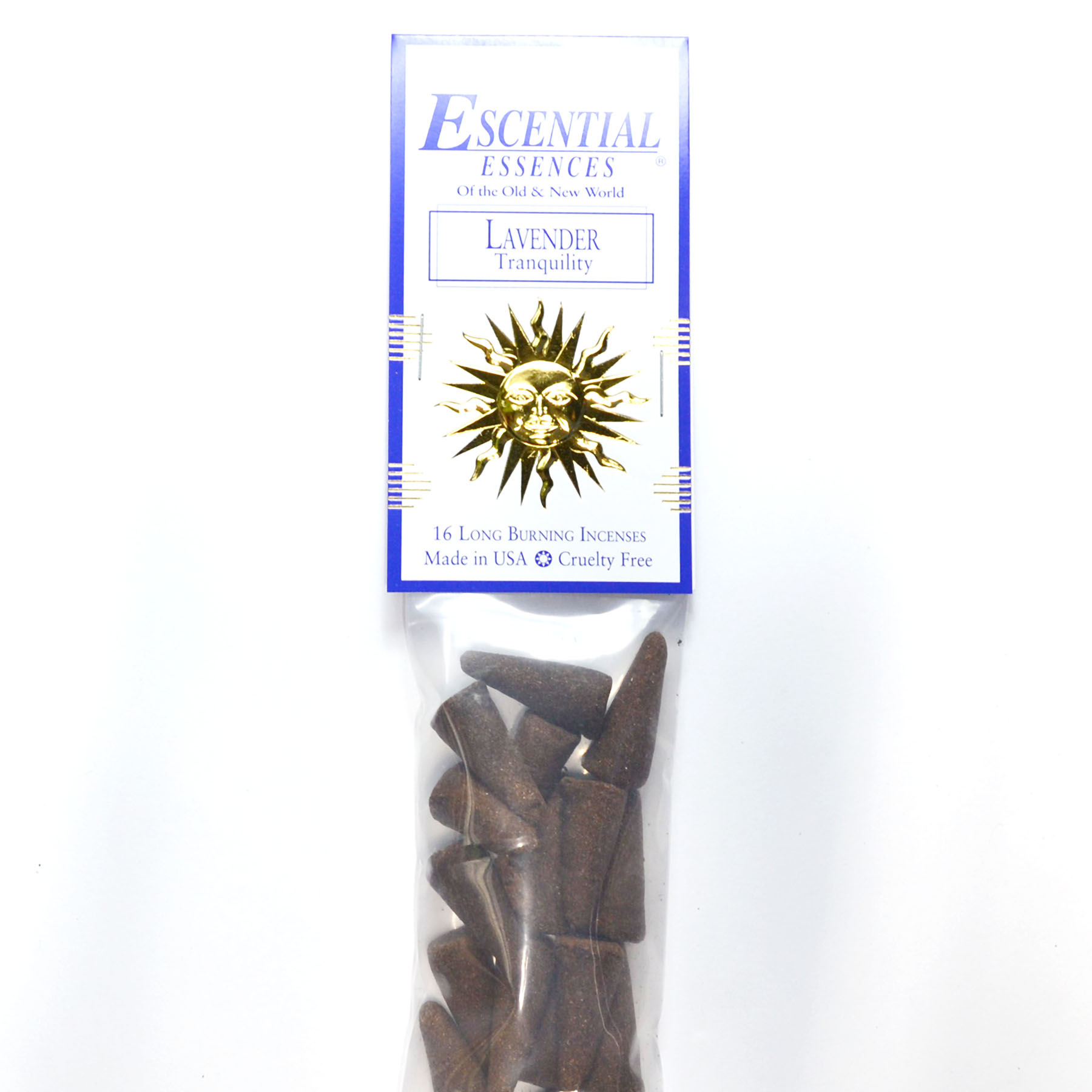16/pk Lavender escential essences incense cones (image for) 16/pk Lavender escential essences incense cones