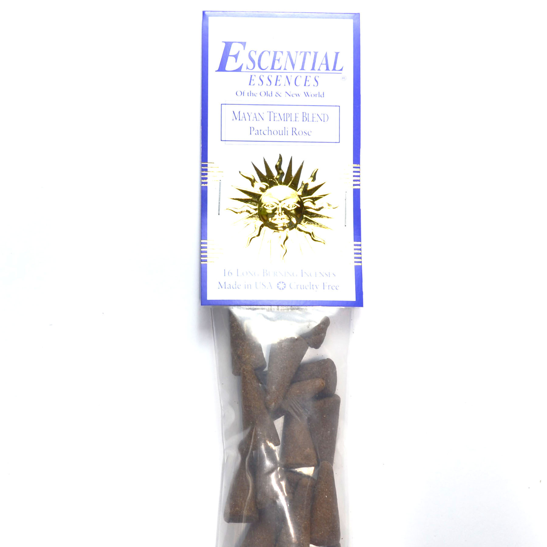16/pk Mayan Temple escential essences incense cones (image for) 16/pk Mayan Temple escential essences incense cones