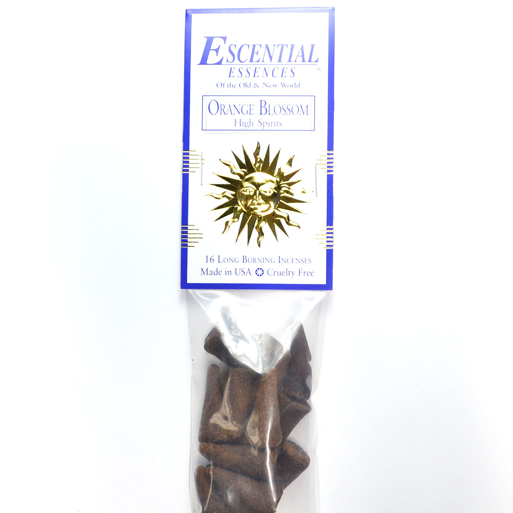 16/pk Orange Blossom escential essences incense cones (image for) 16/pk Orange Blossom escential essences incense cones