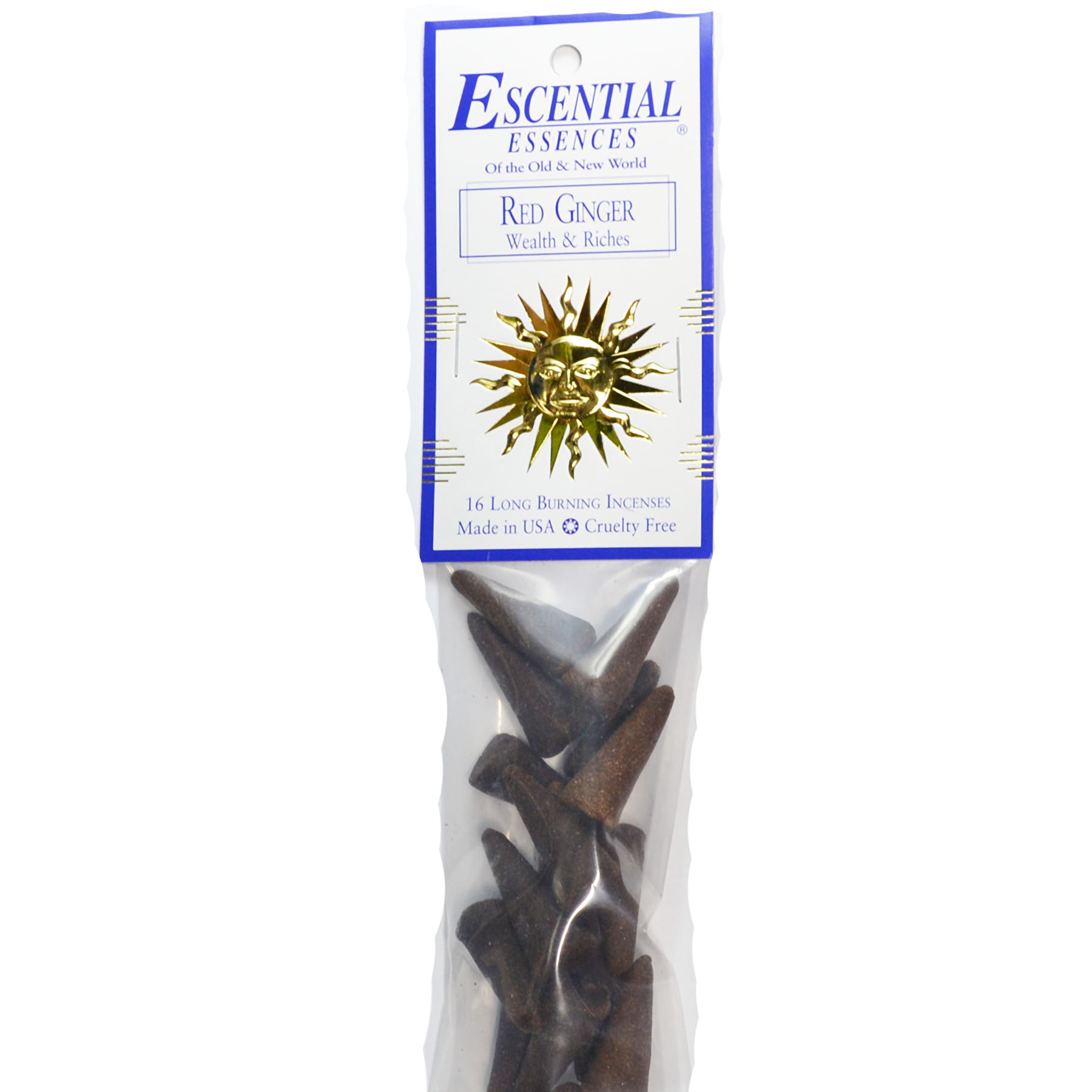 16/pk Red Ginger escential essences incense cones (image for) 16/pk Red Ginger escential essences incense cones