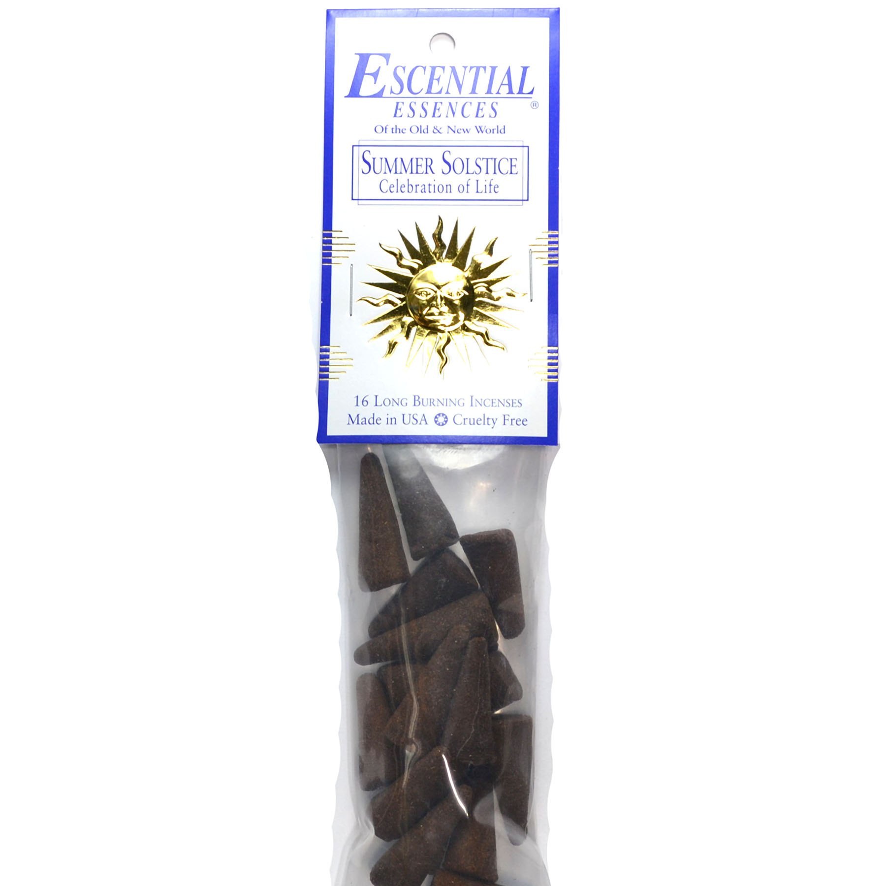16/pk Summer Solstice escential essences incense cones (image for) 16/pk Summer Solstice escential essences incense cones