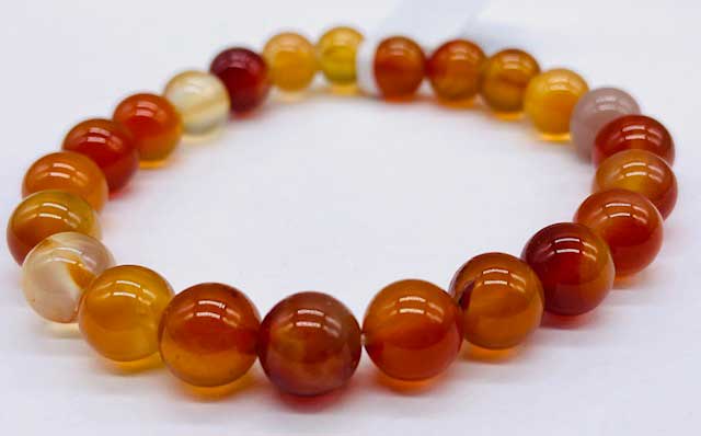 (image for) 8mm Agate, Red bracelet