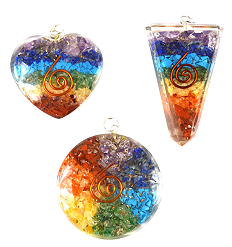 (image for) (set of 3) Chakra orgone (point,heart,round)