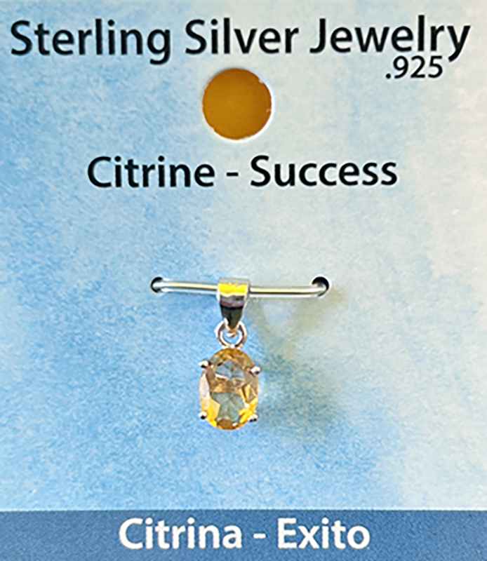 Citrine pendant silver (image for) Citrine pendant silver