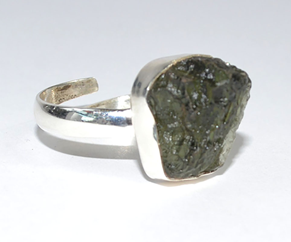 Moldavite adjustable ring (image for) Moldavite adjustable ring