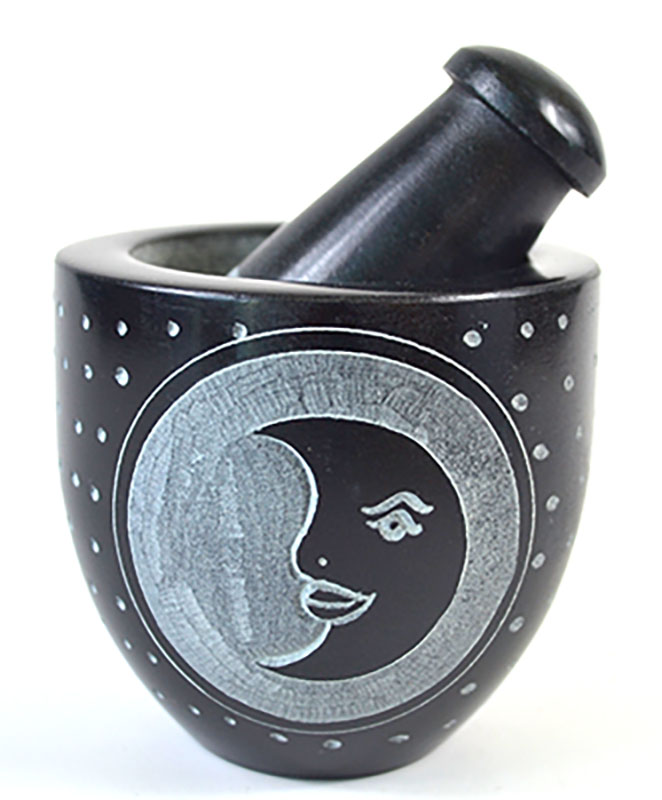 (image for) 2 3/4" Moon Soapstone mortar & pestle set - Click Image to Close