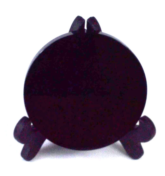 (image for) 6cm Black Obsidian scrying mirror W/ stand