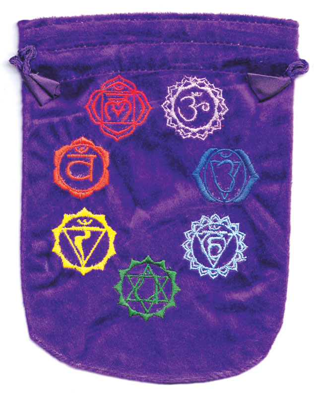 (image for) 6"x 8" 7 Chakra Purple velveteen bag